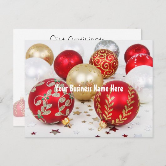 Winterurlaubsgeschenkzertifikat Postkarte (Vorne/Hinten)