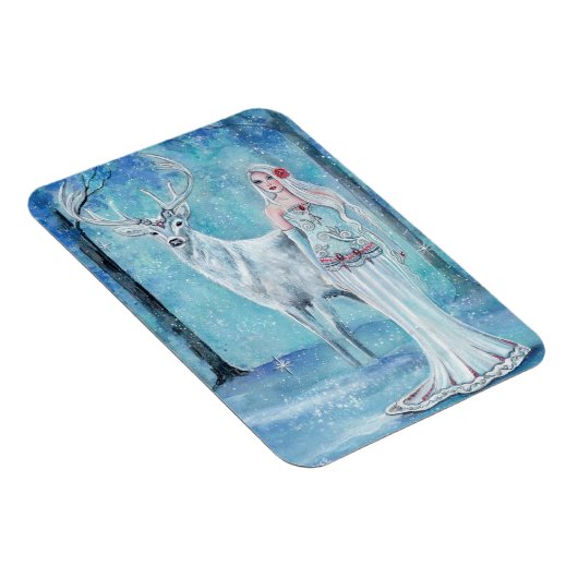 Winterurlaubsgöttin mit Hirschposter von Renee Magnet (Rechte Seite)