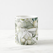 Winterurlaubsholz zweigt grünes Muster ab Kaffeetasse (Mittel)