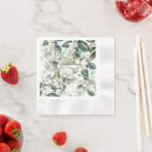 Winterurlaubsholz zweigt grünes Muster ab Serviette (Beispiel)