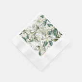 Winterurlaubsholz zweigt grünes Muster ab Serviette (Ecke)