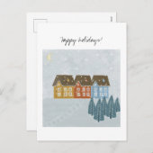 Winterurlaubskarte Feiertagspostkarte (Vorne/Hinten)