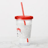 Winterurlaubskatzen Acryltrinkbecher (Links)