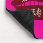 Winterurlaubslächeln Mousepad (Ecke)