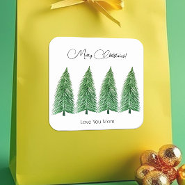 Winterurlaubsland Schönheit Quadratischer Aufkleber