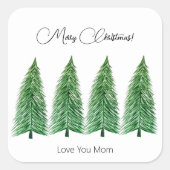 Winterurlaubsland Schönheit Quadratischer Aufkleber (Vorderseite)