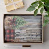 Winterurlaubslandschaft Kardinal und Hirsche Seidenpapier (Geschenk)