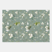 Winterurlaubsmuster grüne Aquarellholz Geschenkpapier Set (Vorderseite 3)