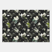 Winterurlaubsmuster grüne Aquarellholz Geschenkpapier Set (Vorderseite 2)