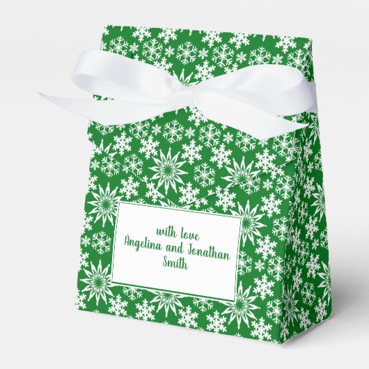 Winterurlaubsschneeflocken Persönlich realisierbar Geschenkschachtel (Vorderseite)