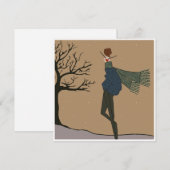 Winterurlaubsschneewetterkarte Feiertagskarte (Vorne/Hinten)