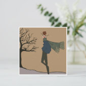 Winterurlaubsschneewetterkarte Feiertagskarte (Stehend Vorderseite)