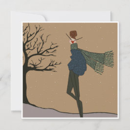 Winterurlaubsschneewetterkarte Feiertagskarte