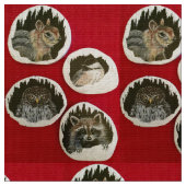 "Winterurlaubstiere" Stoff (Nahaufnahme)