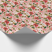 Winterurlaubsverpackungspapier Poinsettia Geschenkpapier (Ecke)