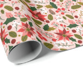 Winterurlaubsverpackungspapier Poinsettia Geschenkpapier (Rolleneckpunkt)