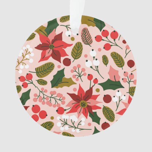 Winterurlaubsverzierung in Poinsettia Ornament (Vorderseite)