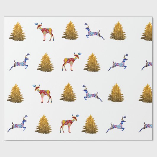 Winterurlaubswrapper Geschenkpapier (Flach)