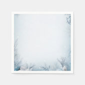 Winterurlaubszeit im Party eisig und schneebedeckt Serviette (Vorderseite)