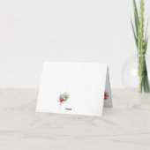 Winterurlaubszweige RED BERRY Karte (Rückseite)