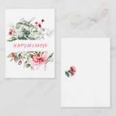 Winterurlaubszweige RED BERRY Mitteilungskarte (Vorne/Hinten)