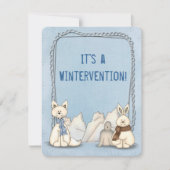 Wintervention Polar-Party Einladung (Vorderseite)