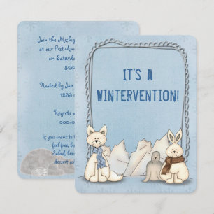 Wintervention Polar-Party Einladung