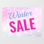 Winterverkauf, DIY-Nachricht, Schneeflocken, Fuchs Fensteraufkleber (Blatt)