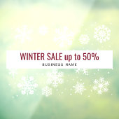 Winterverkauf, große Schneeflocken Fensteraufkleber (Blatt 3)