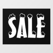 Winterverkaufszeichen, Einzelhandelsverkauf, Bouti Fensteraufkleber (Blatt)