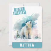 Wintervibes Bären Geburtstagskarte Feiertagskarte (Vorderseite)