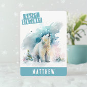 Wintervibes Bären Geburtstagskarte Feiertagskarte