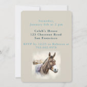 Wintervibes Donkey - Einladungskarte zum Geburtsta Einladung (Rückseite)