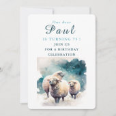 Wintervibes Sheep - Einladungskarte zum Geburtstag Einladung (Vorderseite)