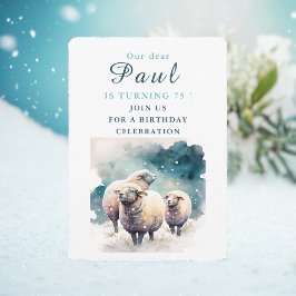 Wintervibes Sheep - Einladungskarte zum Geburtstag Einladung