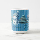 Wintervibes Snowmannschuhe saisonale Kaffeetasse (Mittel)