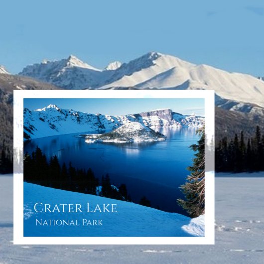 Winterview, Crater Lake National Park. Oregon Postkarte