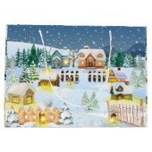 WinterVillage-Atmosphäre Große Geschenktüte (Rückseite)