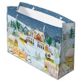 WinterVillage-Atmosphäre Große Geschenktüte (Rückseite Schrägansicht)