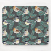 Wintervögel auf Branchen Mousepad (Vorne)