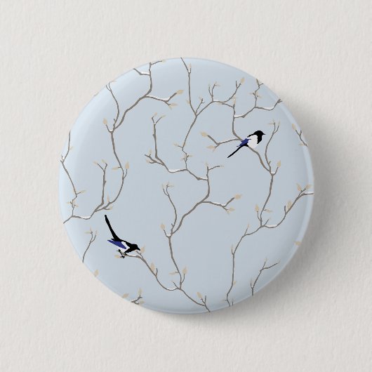 Wintervögel Button (Vorderseite)