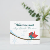 Wintervogel Einladung (Stehend Vorderseite)