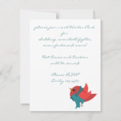 Wintervogel Einladung (Rückseite)