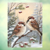 Wintervögel Fensteraufkleber (Blatt 3)