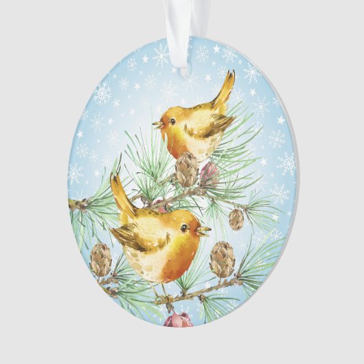 Wintervögel - Finch Ornament (Vorderseite)