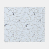 Wintervögel Fleecedecke (Vorderseite (Horizontal))