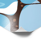 Wintervogel Fotodruck (Ecke)