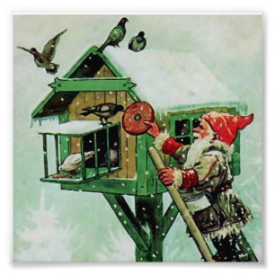 „Wintervögel füttern“ von Jenny Nystrom Fotodruck