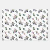 Wintervögel Fütternd auf den Weihnachtsferien der  Geschenkpapier Set (Vorderseite 2)