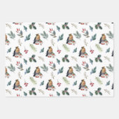 Wintervögel Fütternd auf den Weihnachtsferien der  Geschenkpapier Set (Vorderseite)